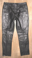 Damen Lederhose En Cuir Noir