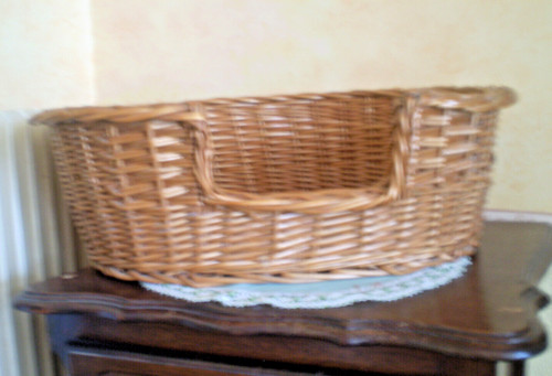 Panier corbeille osier chat - corbeille,
