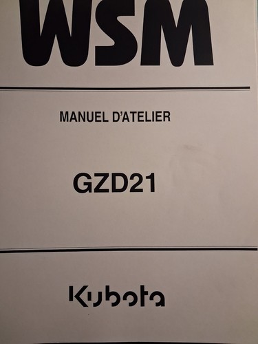 Manuel atelier tondeuse kubota - atelier,