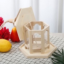  Mangeoire à oiseaux en bois Cages Boîte d'alimentation durable pour oiseaux