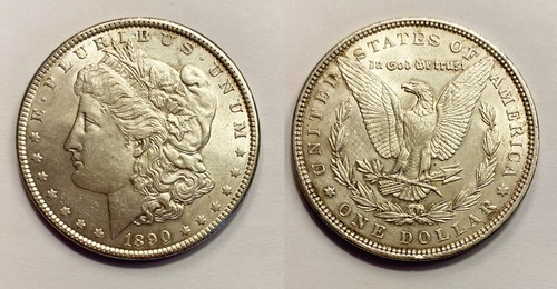 1890 morgan dollar argent - 1890,