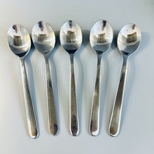 5 Ikea FORNUFT SOUP Spoons Stainless Flatware Spoon Set of  5 Lot
