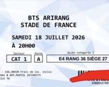 3 Billet concert BTS Paris