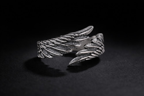 Bague gothique ailes ange - bague,