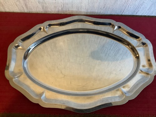 Plat service ovale inox - plat,