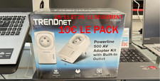 Adaptateur CPL Trendnet TPL-407E2K 500 Mbits (pack de 2) + prise intégrée
