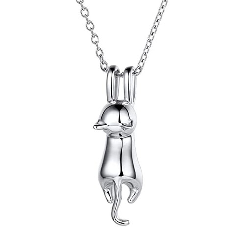 Collier chat argent 925 - collier,