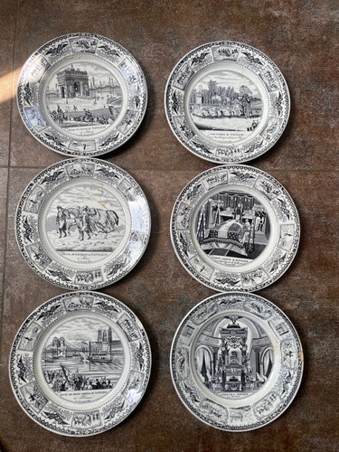 Lot assiettes parlantes - de, 6