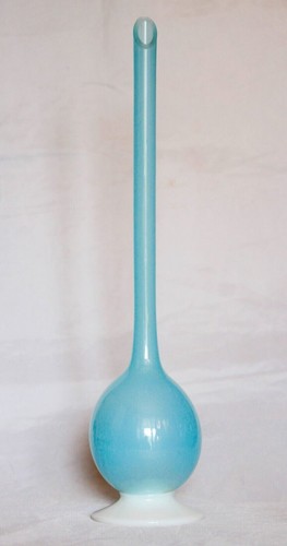 Vase opaline bleue soliflore