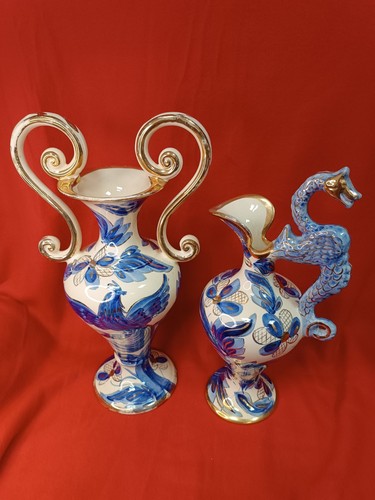 Paire vases faïence - paire, en