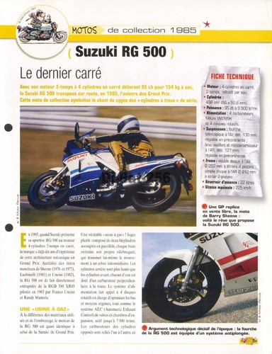 Fiche moto suzuki - moto, rg