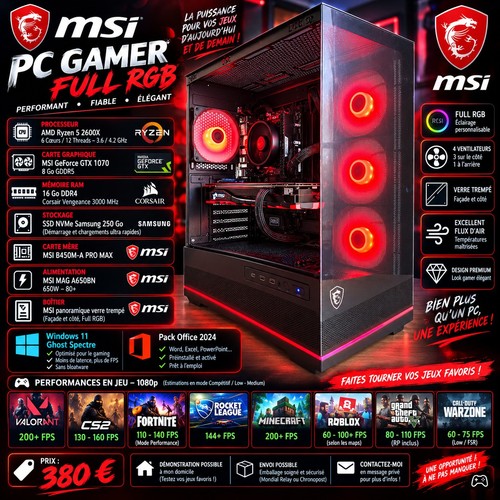 Gamer msi full rgb - 🎮, pc