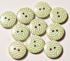 Lot De 10 Boutons En Bois