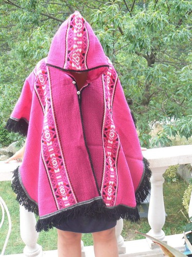 Poncho adulte mélange laine