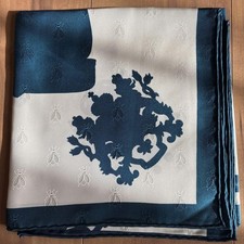Hermes Carre 90 Silk Scarf Court Horsework ABEILLES TATTOO Used