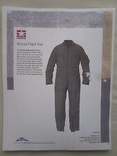 DOCUMENT RECTO TRANSAERO PROPPER NOMEX FLIGHT SUIT COMBINAISON DE VOL