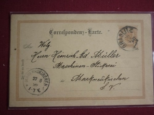 Timbre allemand entier postal - timbre,