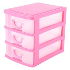  Boîte De Rangement En Plastique De Type Tiroir Translucide (Rose Rouge 3 C2155