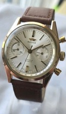 Mens Vintage Gold Plated ROYCE Cal. L248 17 Jewels Mechanical Chronograph 37m
