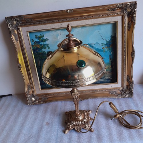 Pied lampe bronze et - lampe, en