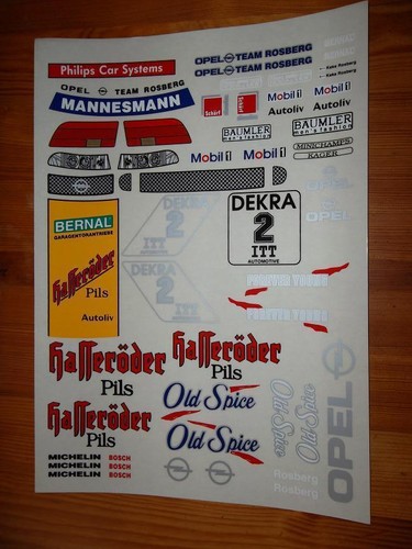 Planche autocollant opel - d'autocollant,