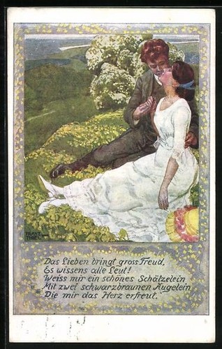 Carte postale artiste franz - carte,