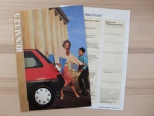 Renault R5 incl. GT Turbo brochure with price list 1986 1987 brochure brochure
