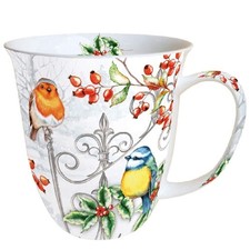 Mug de No?l Oiseaux et houx