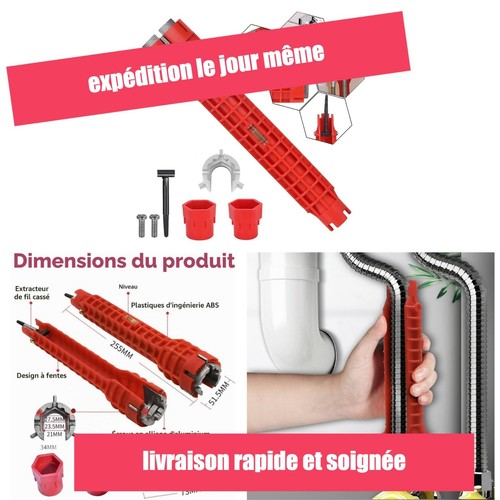 Clé robinet 1 outil - clé, 8