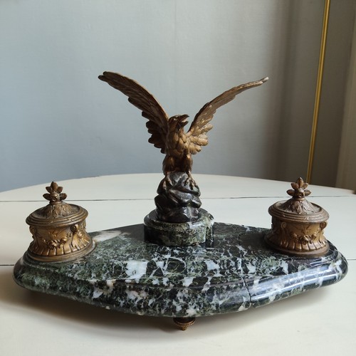 Encrier ancien aigle - encrier,