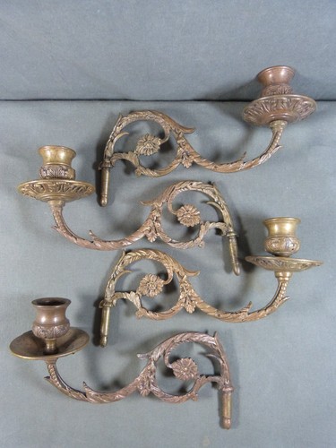 Lot anciens bougeoirs de - 4,