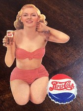 Pepsi Cola Gorgeous Girl Decal 1949-1950