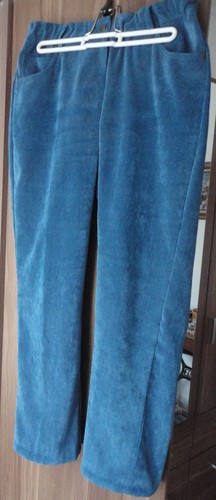 Pantalon velours bleu - , canard