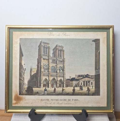 Gravure ancienne église notre - ancienne,
