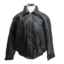 Blouson Cuir XL Patchwork Noir
