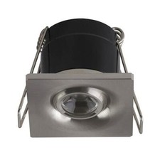Mini spot LED 1W orientable carré Mat chrome