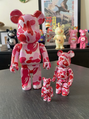 Bearbrick set bape pink - bearbrick,