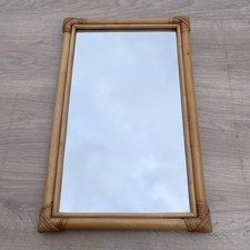 Miroir en bambou et rotin
