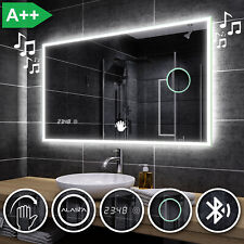 Miroir Salle De Bain Lumineux LED BOSTON | BLUETOOTH | HORLOGE | INTERRUPTEUR