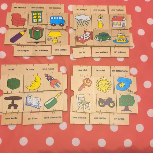 Jeu éducatif vintage bois - éducatif,