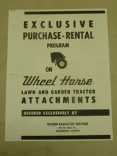 WHEEL HORSE DEALERS TRACTOR
