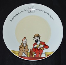 Ancienne assiette BD TINTIN FRANCE  1998 7 BOULES CRISTAL HERGE MOULINSART 24 cm
