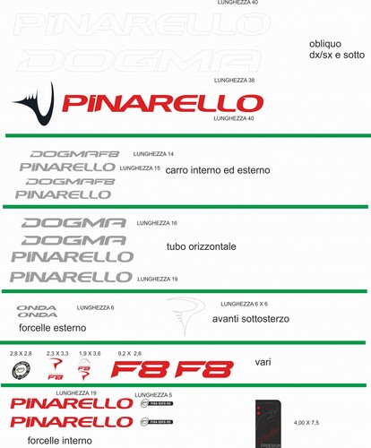 Adhésifs cadre pinarello - adhésifs,