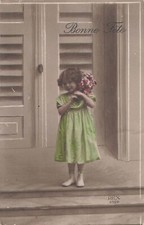 CP BON FETE LITTLE GIRL FRONT DOOR SHUTTERS WITH FLOWERS