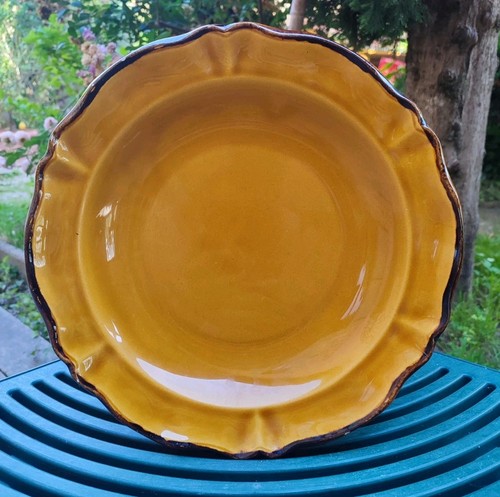 Ancien grand plat rond - ancien, creux