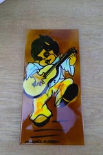 Ceramic Tile "Vallauris" by Raymonde Leduc ? | Child on Guitar |