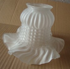 Tulipe globe en verre  blanc