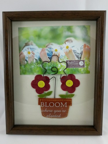 Flower pot 4x6 wooden photo - flower,