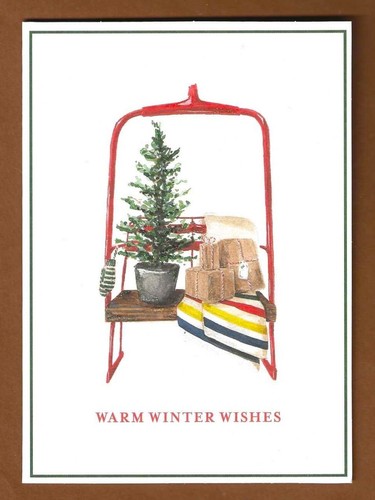 Old ski lift holiday cards - lift,