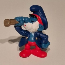 Smurf Figure: 20141 CAPTAIN Blue Version - VGC (Smurf Puffi)